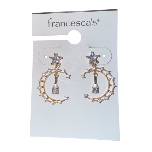 Francesca's Collections Gold and Silver Celestial Earrings - Picture 1 of 4
